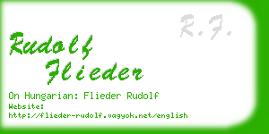 rudolf flieder business card